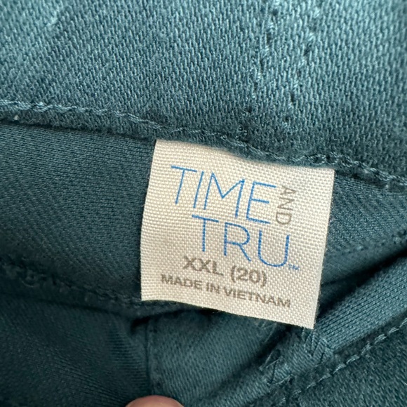 Time and Tru Teal Jeggings - Picture 2 of 4